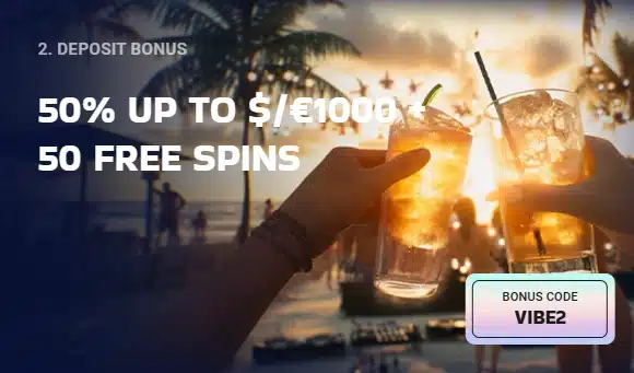 LuckyVibe Second Deposit Bonus